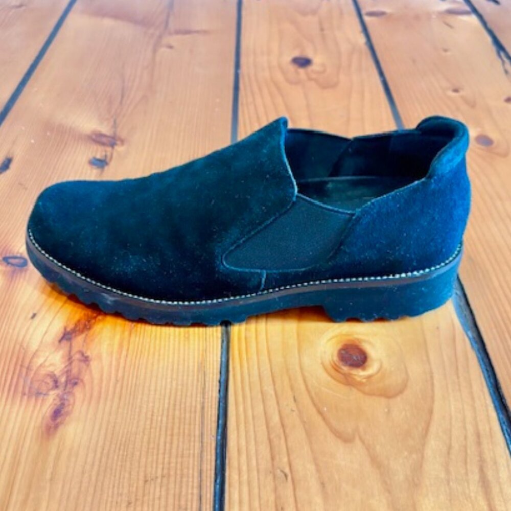 Women's VANELi Zivana weatherproof black suede loafers, size 7 - Picture 4 of 9